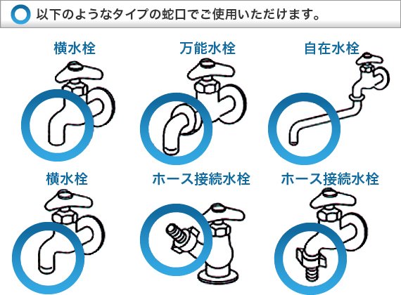 ご使用頂ける水道蛇口について よくあるご質問 Faq 高圧洗浄機 専門店 ヒダカショップ