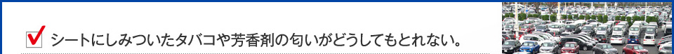 シートにしみついた匂いがとれない。