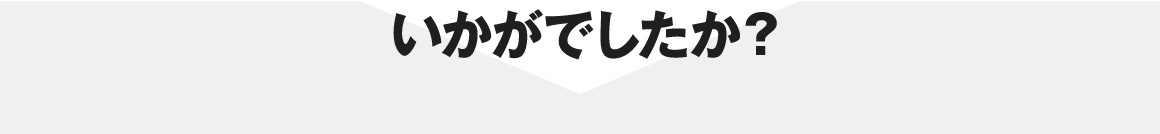 いかがでしたか？