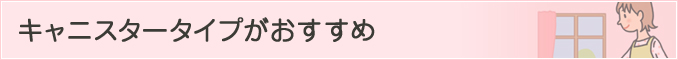 キャニスタータイプがおすすめ