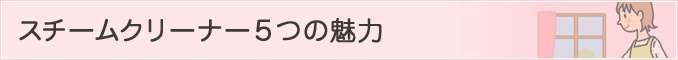 スチームクリーナー5つの魅力